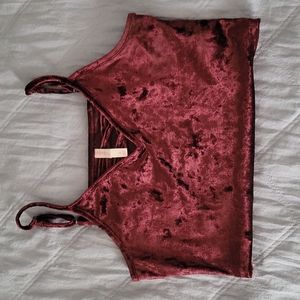 Velvet crop cami